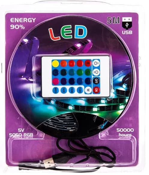 סרט לד צבעוני 5 מטר + שלט קונים רק באטרקציה מהיבואן לצרכן