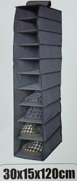 ארגונית בד לתלייה 10 קומות 30X15X120 ס"מ קונים רק באטרקציה מהיבואן לצרכן