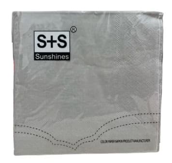 חבילה 20 מפיות צבע אפור 33X33 ס"מ קונים רק באטרקציה מהיבואן לצרכן