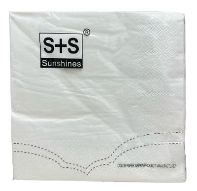 חבילה 20 מפיות צבע לבן 33X33 ס"מ קונים רק באטרקציה מהיבואן לצרכן