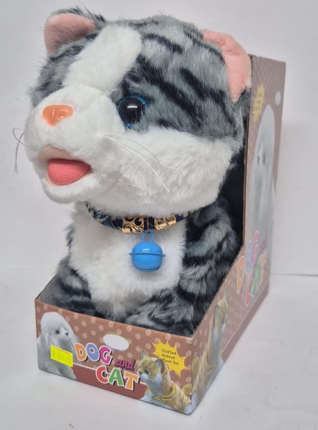 חתול פרווה הולך ומיילל- מופעל על ידי 3 סוללות קונים רק באטרקציה מהיבואן לצרכן