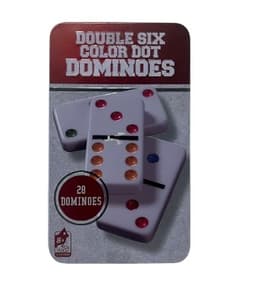 משחק דומינו צבעוני בקופסה מתכת קונים רק באטרקציה מהיבואן לצרכן