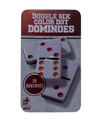 משחק דומינו צבעוני בקופסה מתכת קונים רק באטרקציה מהיבואן לצרכן