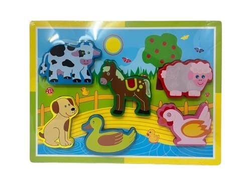 פאזל עץ תלת מימד- חיות משק קונים רק באטרקציה מהיבואן לצרכן