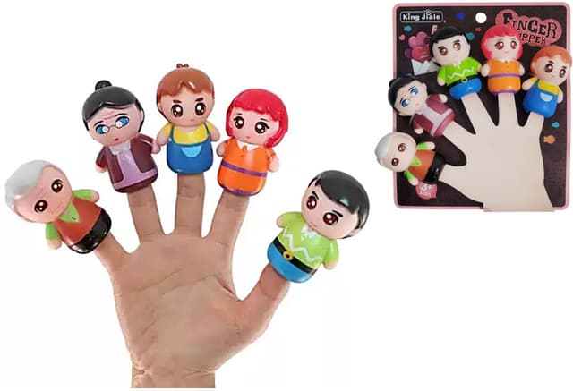 סט 5 בובות אצבע תיאטרון - משפחה קונים רק באטרקציה מהיבואן לצרכן