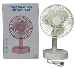 מאוורר שולחני נטען לבן / אפרסק קונים רק באטרקציה מהיבואן לצרכן