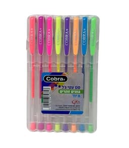 חבילה 8 עטי ג'ל בגוונים זוהרים קונים רק באטרקציה מהיבואן לצרכן