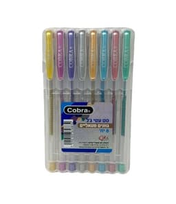 חבילה 8 עטי ג'ל בגוונים מטאליים קונים רק באטרקציה מהיבואן לצרכן