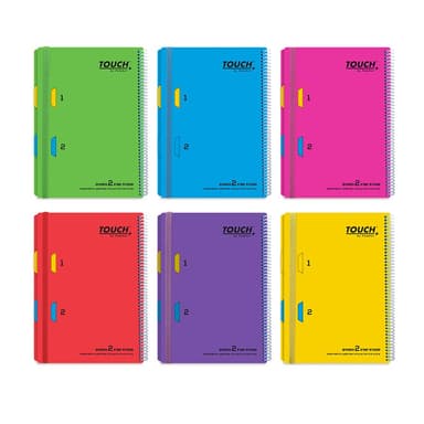 ספירלה A4 שורה 2 נושאים כריכה עבה במיוחד עם כיס לשמירת מסמכים במבחר צבעים קונים רק באטרקציה מהיבואן לצרכן