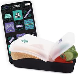 קופסת אוכל מחולקת 2 תאים גיימינג עם מדבקות קונים רק באטרקציה מהיבואן לצרכן