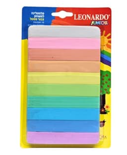 חבילה 10 אצבעות פלסטלינה בצבעים שונים כ - 450 גרם גודל אריזה קונים רק באטרקציה מהיבואן לצרכן