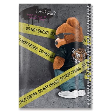 מחברת ספירלה A4 משבצות - דובי קונים רק באטרקציה מהיבואן לצרכן