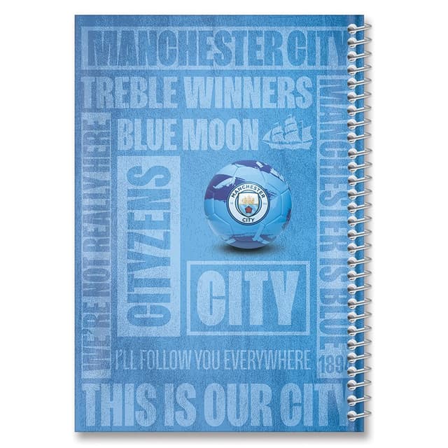 מחברת ספירלה A4 שורה - מנצ'סטר סיטי קונים רק באטרקציה מהיבואן לצרכן