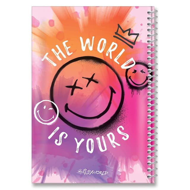 מחברת ספירלה A4 שורה - סמיילי קונים רק באטרקציה מהיבואן לצרכן