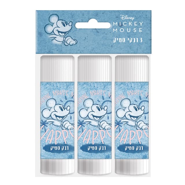 סט 3 דבק סטיק מיקי מאוס קונים רק באטרקציה מהיבואן לצרכן