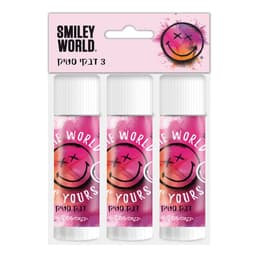 סט 3 דבק סטיק סמיילי קונים רק באטרקציה מהיבואן לצרכן