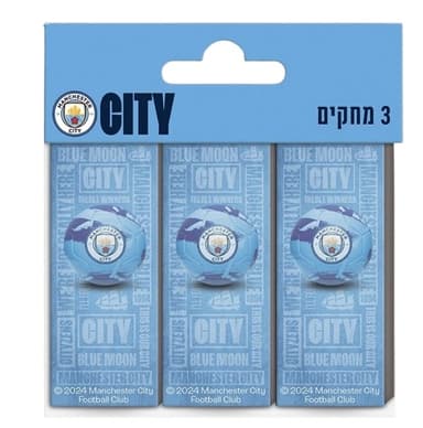 סט 3 מחקים מנצ'סטר סיטי קונים רק באטרקציה מהיבואן לצרכן
