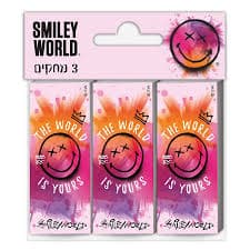 סט 3 מחקים סמיילי קונים רק באטרקציה מהיבואן לצרכן