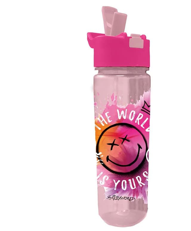 בקבוק שתיה פיה מתקפלת 600 מ"ל - סמיילי קונים רק באטרקציה מהיבואן לצרכן