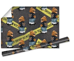 גליל נייר לעטיפה לספרים/חוברות/מחברות -פרחים תכלת