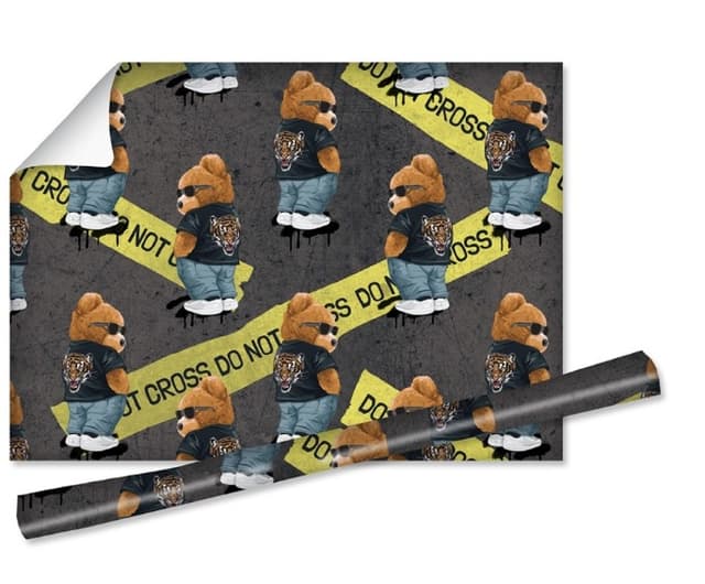 גליל נייר לעטיפה לספרים/חוברות/מחברות -פרחים תכלת