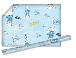 גליל נייר לעטיפה לספרים/חוברות/מחברות -פרחים תכלת