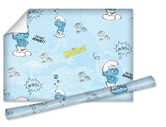 גליל נייר לעטיפה לספרים/חוברות/מחברות -פרחים תכלת