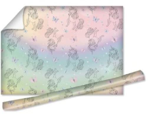 גליל נייר לעטיפה לספרים/חוברות/מחברות -פרחים תכלת