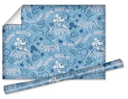 גליל נייר לעטיפה לספרים/חוברות/מחברות -פרחים תכלת