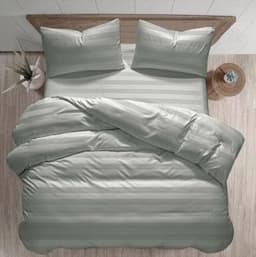 סט מצעים למיטה זוגית קומפלט 100% סאטן אל קמט דגם STRIPES - במבחר צבעים קונים רק באטרקציה מהיבואן לצרכן