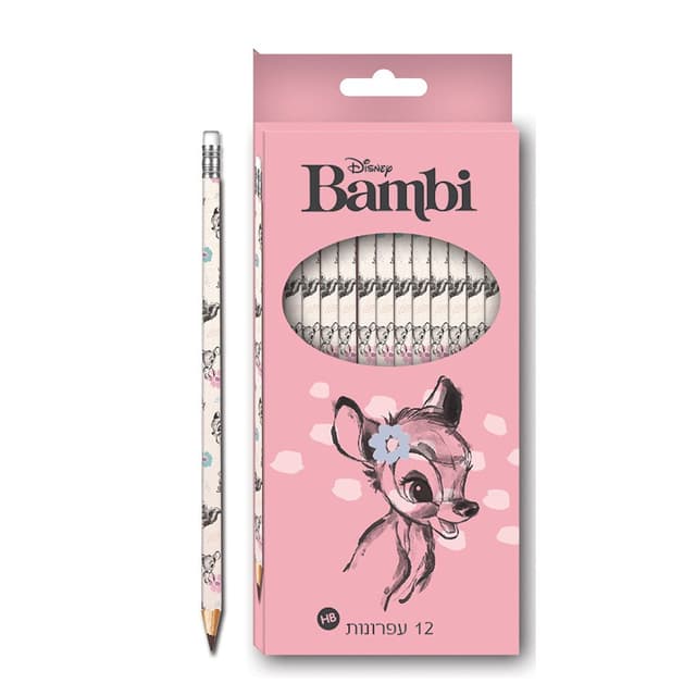 חבילה 12 עפרונות - במבי קונים רק באטרקציה מהיבואן לצרכן