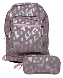 תיק לבית ספר עם קלמר- ורוד סגול מנומר קונים רק באטרקציה מהיבואן לצרכן