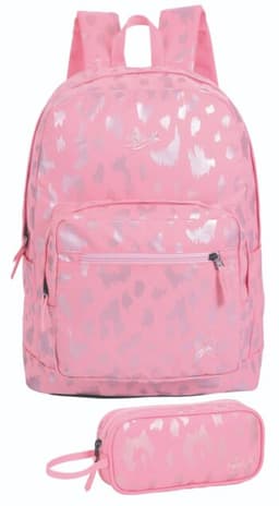 תיק לבית ספר עם קלמר- ורוד כסף מנומר קונים רק באטרקציה מהיבואן לצרכן