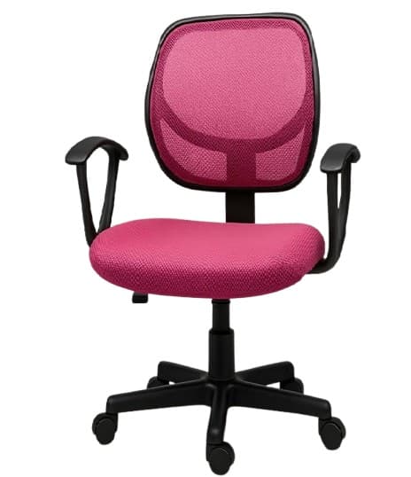 כיסא תלמיד עם גב רשת וידיות דגם ליר צבע ורוד פוקסיה קונים רק באטרקציה מהיבואן לצרכן