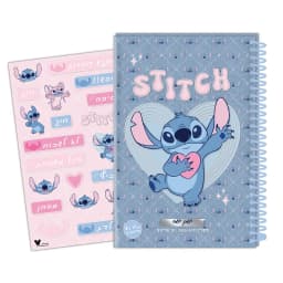 יומן לתלמיד ספירלה יומי כריכה קשה עם דף מדבקות - לילו וסטיץ קונים רק באטרקציה מהיבואן לצרכן