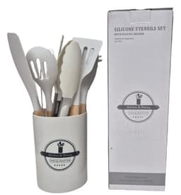 סט 12 חלקים - מתקן עם 11 חלקי ששת ועזרי אפייה - אפור