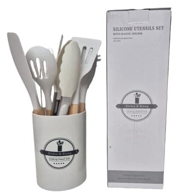 סט 12 חלקים - מתקן עם 11 חלקי ששת ועזרי אפייה - אפור