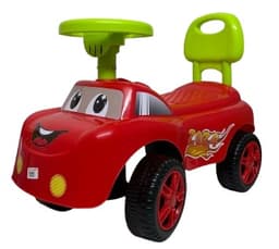 בימבה בצורת מכונית מנגנת ומדליקה אורות - צבע אדום קונים רק באטרקציה מהיבואן לצרכן