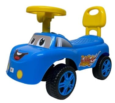 בימבה בצורת מכונית מנגנת ומדליקה אורות - צבע כחול קונים רק באטרקציה מהיבואן לצרכן