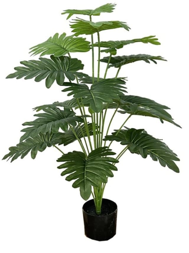 עציץ מלאכותי עלים רחבים דקורטיבי כ-120 ס"מ באתר אטרקציה