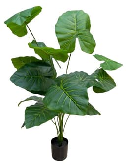 עציץ מלאכותי עלים רחבים דקורטיבי כ-120 ס"מ באתר אטרקציה