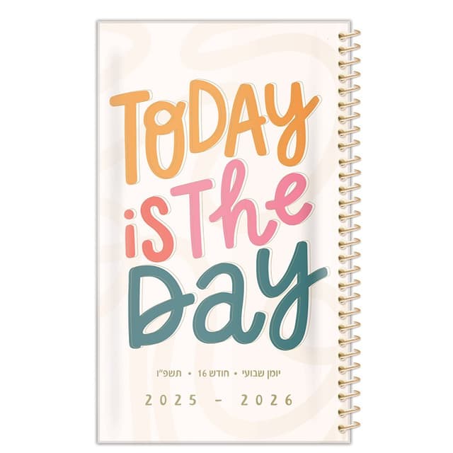 יומן שבועי ספירלה כריכה קשה 17X11 ס"מ - כיתוב באנגלית קונים רק באטרקציה מהיבואן לצרכן