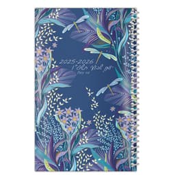 יומן שבועי ספירלה כריכה קשה 17X11 ס"מ - פרחוני כחול קונים רק באטרקציה מהיבואן לצרכן