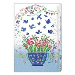 יומן יומי כריכה קשה - עציץ וציפורים קונים רק באטרקציה מהיבואן לצרכן