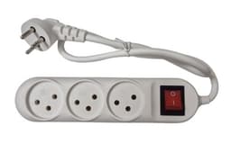 רב שקע+מפסק 3 שקעים 1מ .