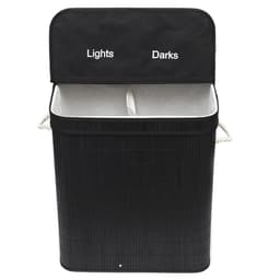 סל כביסה במבוק מחולק - שחור קונים רק באטרקציה מהיבואן לצרכן