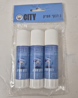 סט 3 דבק סטיק מנצ'סטר סיטי קונים רק באטרקציה מהיבואן לצרכן