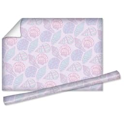 גליל נייר לעטיפה לספרים/חוברות/מחברות -פרחים תכלת