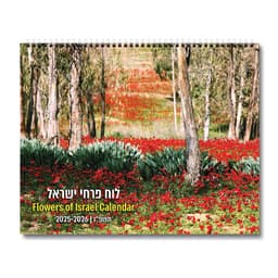 לוח שנה 2026-2025 תשפ"ו 24X30 ס"מ - פרחי ישראל קונים רק באטרקציה מהיבואן לצרכן
