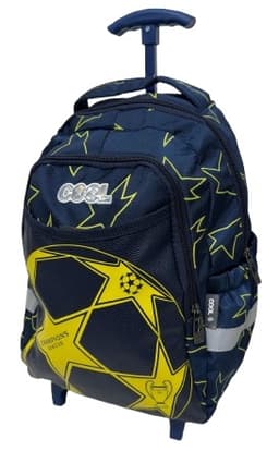 תיק גן טרולי כדורגל כחול צהוב קונים רק באטרקציה מהיבואן לצרכן